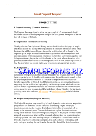 Grant Proposal Template 2 pdf free